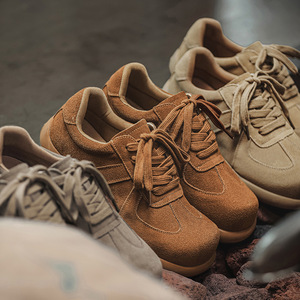 Zapatillas deportivas de cuero de vaca de grano completo para hombre, zapatillas blancas de primavera de talla grande para comercio exterior, calzado deportivo informal con cordones para exteriores - Product Image 4