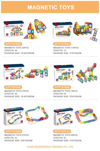 EPT 95 Pcs Éducatifs <span class=keywords><strong>Magnétique</strong></span> Tuiles Marbre Terme Diy Tige Enfant Blocs Bloc Magique Aimant Bâtiment <span class=keywords><strong>Jouet</strong></span> Pour Enfants - Product Image 3