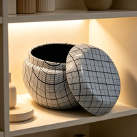 Boîtes rondes en métal pour bougies JH, design actuel, avec impression offset, pour cadeaux et artisanat