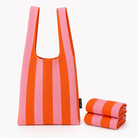 Sac fourre-tout en jacquard haute densité avec logo personnalisé, pochette de poignet tricotée robuste pour le marché européen, le voyage et la vente au détail