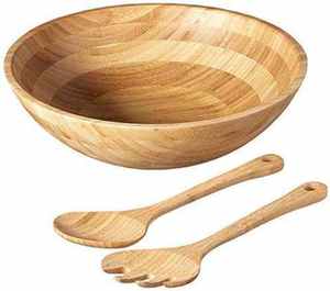 Tazón de Madera Biodegradable Ecológico con Cuchara y Tenedor, Tamaño Personalizado, Diseño Moderno Hecho a Mano - Product Image 2