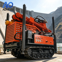 Foreuse hydraulique diesel sur chenilles pour puits d'eau, profondeur 260 m, pour l'approvisionnement en eau souterraine et les applications agricoles
