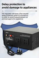 Protecteur d'appareil ménager SVC-D 1500VA & 2000VA Régulateur de tension d'entrée 100V-270V avec sortie de contrôle de relais 220V/110V