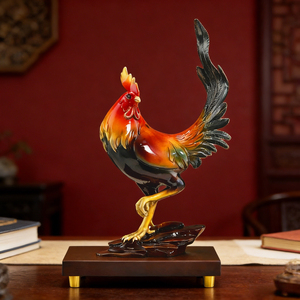 Figura de Gallo Auspicioso, Decoración de Mesa de los Doce Signos del Zodiaco, Adorno de Alta Gama para el Hogar y la Oficina - Product Image 4