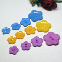 Botones de Plástico Lavables Niucky Pc01m-034 con Diseño de Flores y Dibujos Animados, Planos, de 2 Agujeros, 12 Colores
