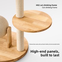 Grand arbre à chat de luxe multifonctionnel avec 4 niveaux et jouet pour chat résistant aux griffures pour usage intérieur et divertissement autonome