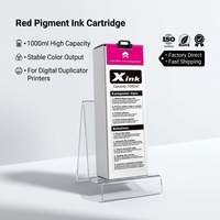 Cartouche d'encre pigmentée rouge ZHIMO S-7252 de 1000 ml pour imprimante Riso FW2230 FW5230 FW1230