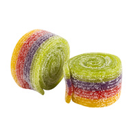 Rouleaux de réglisse arc-en-ciel moelleux, bonbons gélifiés fruités, friandises sucrées, vente en gros