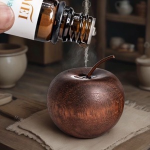 Apple <b>Diffuser</b> Wood Essential <b>Oil</b> Perfume Home Decoration Tabletop Ornament Personal Gift - Product Image 1