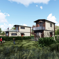 Petite maison prédécoupée, conteneur de Villa en acier léger, éléments pour bricolage rapide, idéal pour une Villa