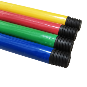 Escoba de mango largo de metal con recubrimiento en polvo de color sólido (45 pulgadas o más), cabezal de escoba resistente y ecológico, rosca italiana/griega/estadounidense - Product Image 1