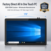 Ordinateur tactile tout-en-un 21,5 pouces, fabrication directe d'usine, OEM ODM, vente en gros personnalisée, VGA USB grand angle