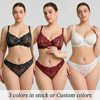 Soutien-gorge en dentelle premium pour femmes Waistdear, sans doublure, à armatures, demi-bonnet, en maille transparente, sexy, vente en gros