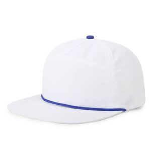 Factory Custom Rope <b>Hat</b> 5 Panel Snapback Cap <b>Flat</b> Brim Baseball Cap Custom <b>Flat</b> Snapback Cap - Product Image 2