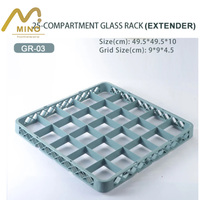 Caisse de rangement empilable en PP pour verres avec compartiments, boîte de transport réutilisable en plastique pour verres à vin, pour cuisine, placard, bar