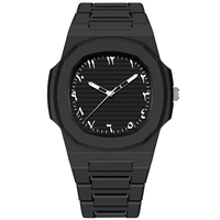 Montre Arabe Lumineuse Carrée Étanche Sport Silicone à Quartz Personnalisable en Polycarbonate Pour Homme, Vente en Gros