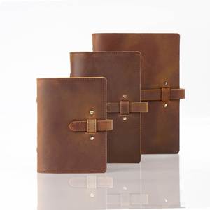 A6 Multifunctional Loose-<b>Leaf</b> Leather Journal Travel Notebook Zipper Modern Planner Binder Diary Welcome Gifts Embossed - Product Image 2