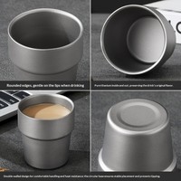 Gobelet à café et à crème glacée jetable en PET à double paroi pour usage domestique