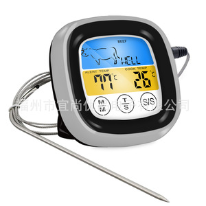 Termómetro digital para alimentos con temporizador y sonda para cocinar carne, tenedor de barbacoa de acero inoxidable para uso en la cocina - Product Image 1