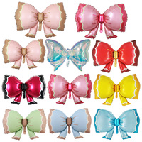 Ensemble de ballons en feuille métallisée nœud papillon mat, ballons rétro en forme de cœur, ballons à hélium pour révélation de sexe, ballons pour la Saint-Valentin, fournitures pour fêtes de mariage