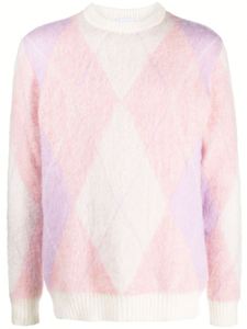 Produit de mode personnalisé Pull-over Design Col rond Sweat-shirt en mohair à carreaux Pull à manches longues pour hommes - Product Image 4