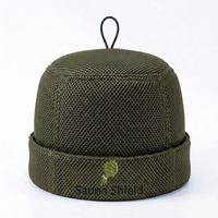 Chapeau de sauna OEM en maille respirante, réglable, séchage rapide, isolant thermique, portable, accessoires de bain en maille pour banya et spa décontractés