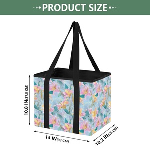 Hawaiian Custom Anthurium Flower Print Suitable for Home&outdoor Print on Demand Convenient <b>Large</b> Capacity Foldable Shopping <b>Box</b> - Product Image 2