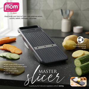 เครื่องหั่นผัก Anax Master Slicer ปรับระดับได้ 1 มม. ถึง 5 มม. ใบมีดสแตนเลส สำหรับหั่นผักและทำมันฝรั่งทอด - Product Image 2