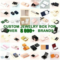 Boîte cadeau de luxe, boîte à bijoux en carton rigide de couleur unie pour boucles d'oreilles, bagues, colliers et bracelets, impression en relief, rangement