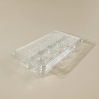 Emballage en blister rectangulaire transparent en PET à 8 compartiments pour bougies d'aromathérapie, huiles essentielles et gels, jetable, marque Zeqiu