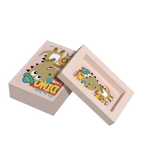 Pink Picture Frame Box Cute Little Animal Toy Paper Box Novel Digital Printing Gift Packaging