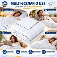 Couverture lestée en coton à 5 couches lavable en machine avec billes de verre arrondies pour un confort sûr et une régulation nerveuse