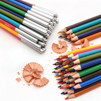 Ensemble de crayons de couleur en bois Soften, 48 crayons de couleur personnalisés à mine souple en bois, pour artistes, dans une boîte en métal