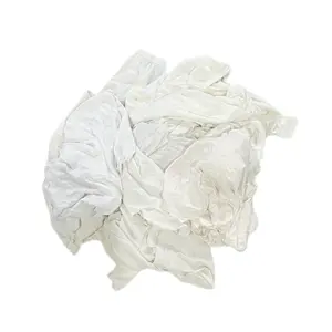산업 닦기 청소 헝겊 직물 절단 조각 흰색 면 헝겊 T 셔츠 청소를위한면 걸레 100%