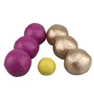 Factory Wholesale PU Leather Sport Bocce Ball High Quality Outdoor Toys Game Boccia Ball Set