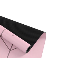 Tapis de yoga en PU avec logo personnalisé, forme ovale arquée, design en caoutchouc durable et style unique