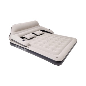 Customized Air <b>Mattress</b> with Headboard and Built-in Pump for Camping Airbed Factory PVC with Flocking - Product Image 1