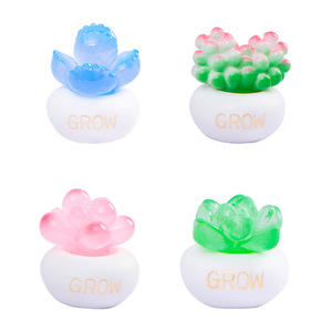 กระถางต้นไม้ขนาดเล็กประดับเรซิ่นสำหรับตกแต่งโต๊ะทำงานและรถยนต์ - Product Image 5