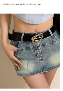 American Retro Style Personalized <strong>Belt</strong> for Women 2024 New Versatile Casual <strong>Belt</strong> Trendy <strong>Cool</strong> Black with Unique Design - Product Image 3