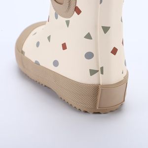 CS-21 enfants bottes de pluie bébé garçons filles caoutchouc antidérapant extérieur bottes de pluie pour enfants chaussures imperméables bottes <span class=keywords><strong>d</strong></span>'<span class=keywords><strong>eau</strong></span> avec poignée - Product Image 5