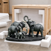 Sculptures d'éléphants en résine personnalisées, grandes sculptures de dessins animés, finition peinte à la main, couleur et logo personnalisés, décoration intérieure, cadeaux, artisanat en résine