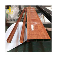 Profil Pagar Aluminium Motif Kayu Zhongchang, Perakitan Mudah untuk Sistem Pagar Privasi Taman Rumah, Kit Pagar DIY, Panel Slat