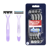 Rasoir manuel à triple lame affûtée, personnalisation de la couleur du manche, outil de rasage quotidien économique pour hommes, vente en gros