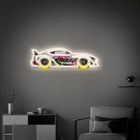 Enseigne néon personnalisée pour logo de marque automobile, néon RVB à intensité variable, étanche IP65, panneau acrylique mural extérieur pour concessionnaire automobile