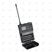 Sistema de Micrófono Inalámbrico Lavalier UHF de Doble Canal HC-1000 con Transmisor de Bolsillo y Cancelación de Ruido para Iglesia/Escenario/Entrenamiento