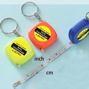 Mètre Ruban Rétractable Personnalisé avec Logo, en Acier Inoxydable et Plastique, Motif Cercle Simple, Porte-clés Sûrs, Promotionnel - Product Image 2