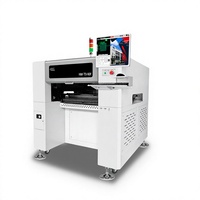 Máquina de Montaje de Chips SMT Eficiente, Dispositivo de Selección y Colocación de Componentes SMD HW-T8SG-80F con 8 Cabezales + 80 Alimentadores
