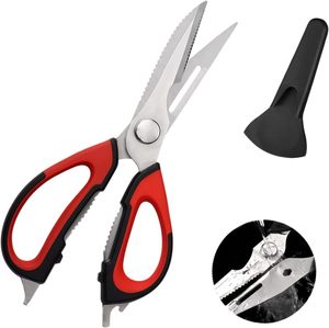 Ciseaux de cuisine en acier inoxydable à lame détachable de 3 pouces, lame amovible, compatibles lave-vaisselle, écologiques, multi-usages pour le poulet - Product Image 1