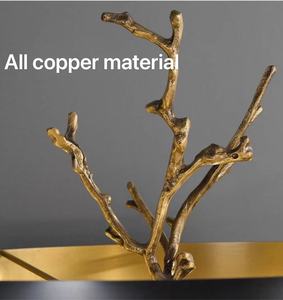 PM hiện đại sang trọng đồng chi nhánh đèn bàn đá cẩm thạch K9 pha lê đọc sách Đèn bàn phòng ngủ đầu giường sống bảng ánh sáng - Product Image 3