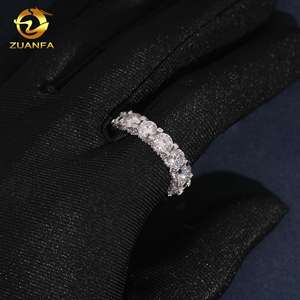 Nuovi Arrivi: Anello Moissanite dal Design Hip Hop, Test Diamante Superato, <span class=keywords><strong>Argento</strong></span> S925, Anello da <span class=keywords><strong>Uomo</strong></span> con Diamanti Incastonati - Product Image 5